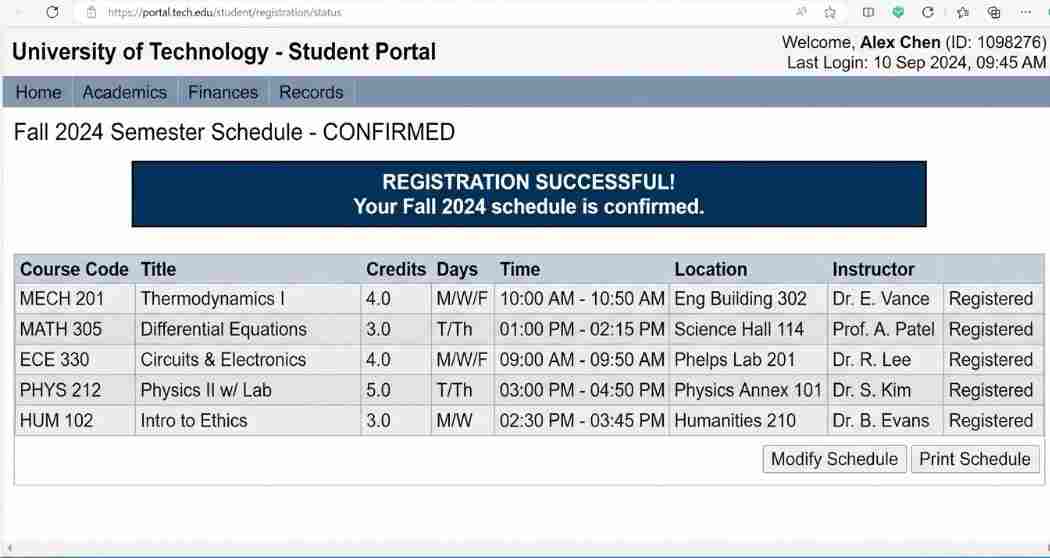 Student meeting with academic advisor to plan engineering course sequence